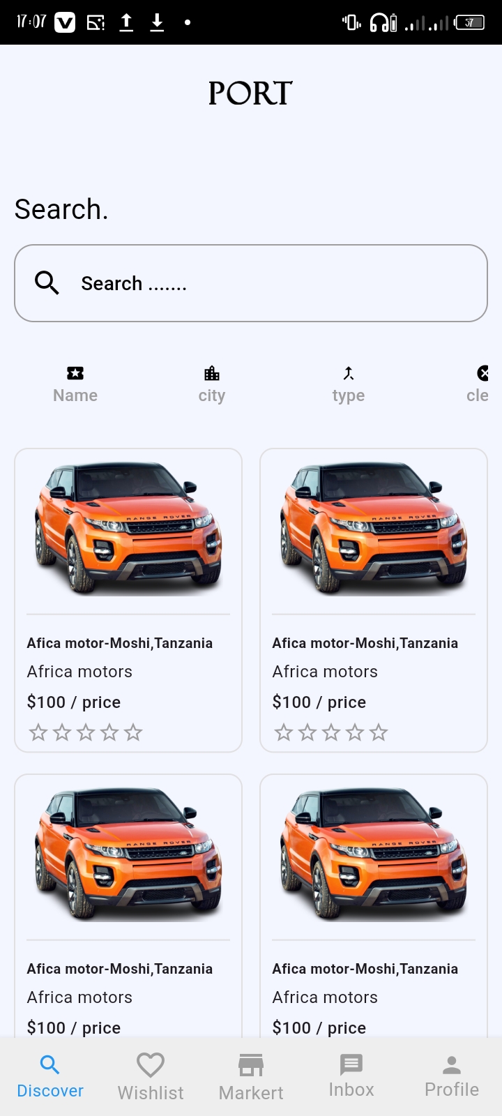 Port App Screenshot – Transport Marketplace & Service Platform
